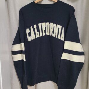California college-style sweater, size L